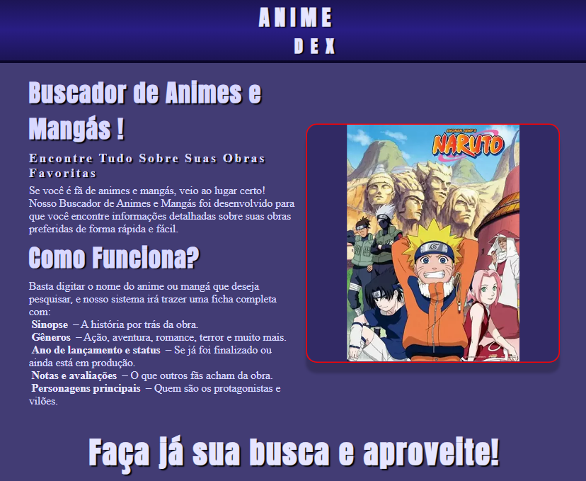 Imagem do site Anime Dex