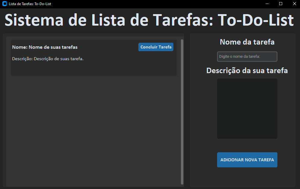 Imagem do projeto de lista de tarefas