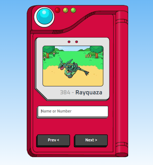 Imagem do site da Pokédex